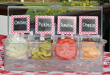 Condiment serving container